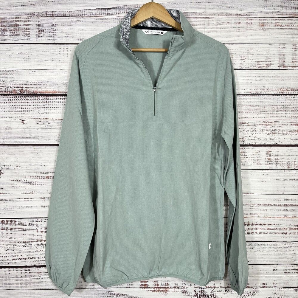 7 Diamonds Oxygenate 1/4 Zip Pullover Anti-Odor Quick Dry Small Foam Green Golf - Picture 2 of 13